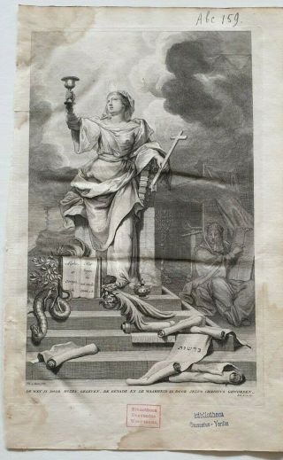 1725 - Calmet - Antique Print - Title Engraving Calmet 