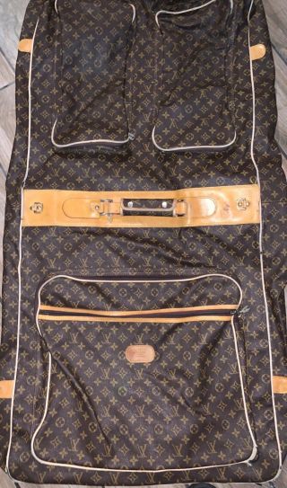 Vintage Louis Vuitton Monogram Garment Bag Luggage Made In France