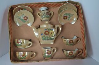 Vintage Lusterware Child ' s Tea set Luster 2