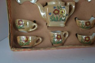 Vintage Lusterware Child ' s Tea set Luster 3