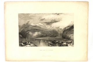 J.  W.  M.  Turner The Lake Of Lucerne Steel Engraving By D.  Appleton & Co N.  Y.