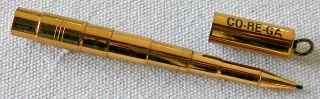 Vintage Co Re Ga Telescope Pendant Mechanical Lead Pencil Made In Usa Gold Tone