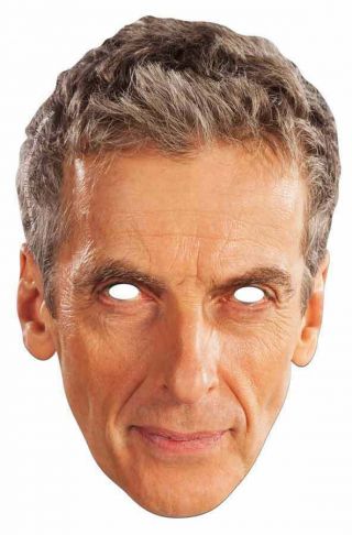 Peter Capaldi The 12th Doctor Dr Who Official Single Card Party Face Mask