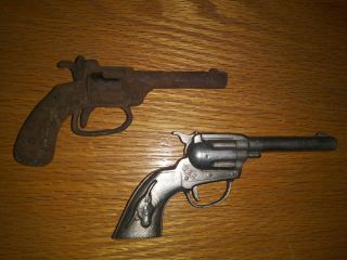 Vintage Diecast Toy Cap Guns Hubley Tex And Other