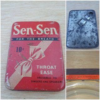Vintage Sen - Sen Licorce Tin Candy Breath Freshener Throat Ease Discontinued