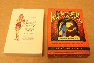 Advertising Playing Cards,  Sailor Jerry Spiced Rum,  Holy Mackerel Golden Ale