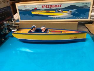Schylling Tin Speed Boat 4 Passenger 1996 1997 Nib Outboard Motor