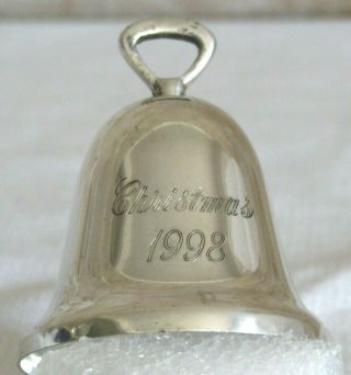 Reed & Barton 1998 Silverplate Annual Christmas Bell