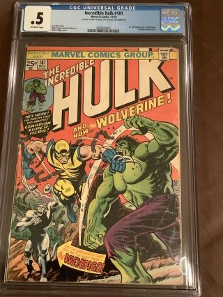 The Incredible Hulk 181 Cgc 0.  5 1st Appearance Of Wolverine