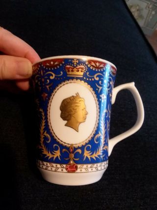 Queen Elizabeth Ll Fine Bone China Tea Cup,  Made In England.  80th Birthday Cup