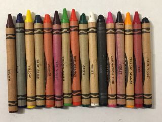 Vintage Crayola Crayons No 16 Count Box Binney & Smith Complete 3
