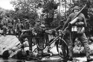 Wwii German Soldiers Cyclists Bike Bikers Brook Ww2 944 Photograph Photo 4x6