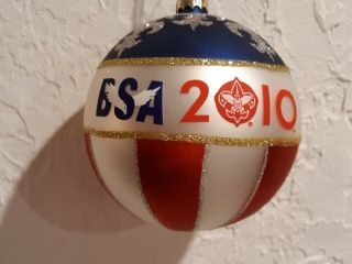 Boy Scouts Of America Glass Christmas Ball Ornament Bsa Decoration 2010