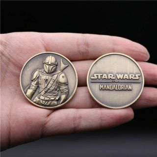 Star Wars The Mandalorian Collect Coin Bounty Hunter Boba Fett Cool Present