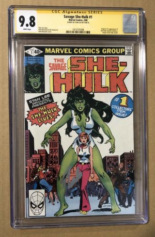 The Savage She - Hulk 1 Cgc Ss 9.  8 Stan Lee Signature White Pages 1980