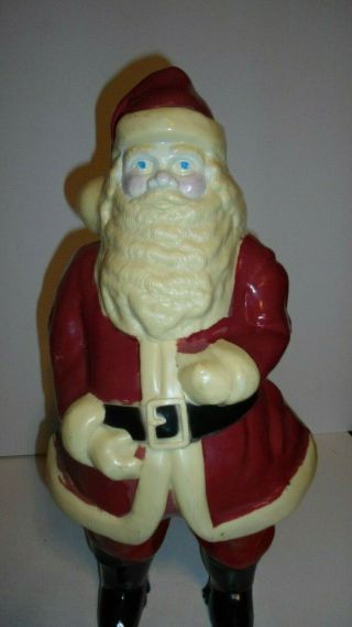 Vintage Hard Plastic Blow Mold Light Up Santa