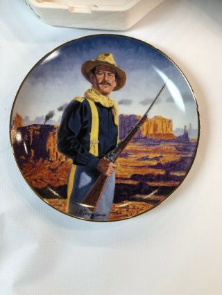 Vintage Franklin John Wayne Hero Of The West Plate