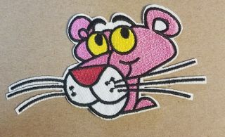 Pink Panther Face Patch 4 1/2 Inches Long