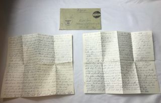 Wwii Ww2 Us U.  S.  German Letter,  Pow,  Camp Breckenridge,  Feldpost,  Po 49