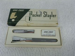 Vintage Duo Fast Pocket Stapler Pen Box