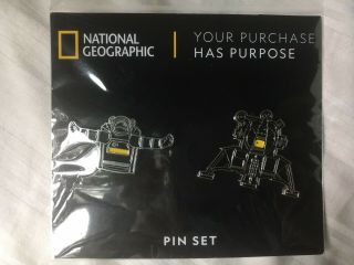 National Geographic Nasa Apollo 11 Lunar Mission Pins