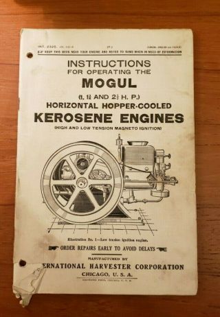 1918 International Harvester Mogul Instruction Book (french & English)