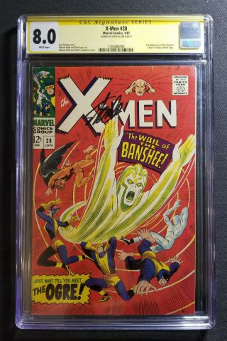 Uncanny X - Men (1967 1st Series) 28 Cgc Ss 8.  0 White Pages Stan Lee Signed
