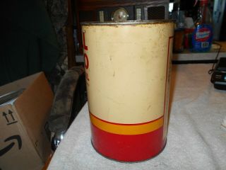 SHELL X - 100 Motor Oil Can Empty 5qt.  can. 2