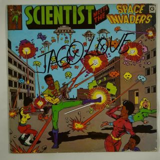Scientist ".  Meets The Space Invaders " Reggae Lp Greensleeves Uk
