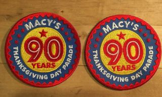 2 Macy’s Thanksgiving Day Parade 90 Years Patches