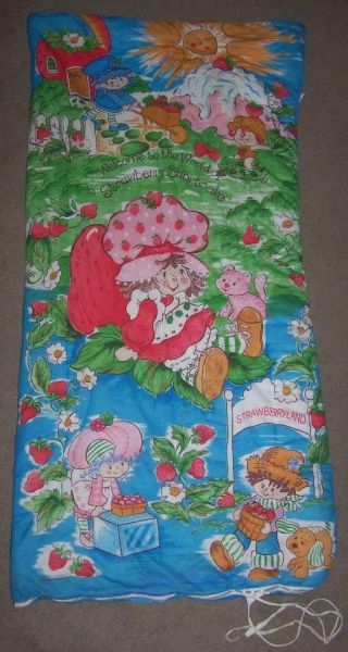 Vintage 1980 Strawberry Shortcake Sleeping Bag