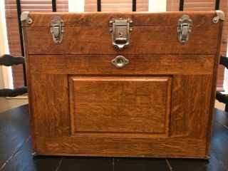 Vintage H.  Gerstner & Sons 11 Drawer Oak Machinist Tool Box/chest