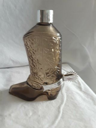 Vintage Avon Cowboy Boot With Spur Cologne Bottle 2