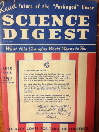 Science Digest - June 1945 - (wartime Issues,  Cameras,  Medicine,  Etc)