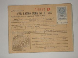 WORLD WAR II (WW2) War Ration Book No.  2 & 3 with Stamps 3
