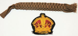OBSOLETE NWMP RNWMP 1900 ' s WW1 Mounted Police Kings Crown sleeve padded badge 3