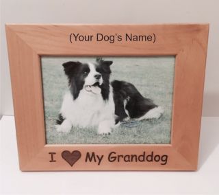 I Love My Granddog Personalized Custom Grandparents 4 X 6 Photo Dog Frame Gift