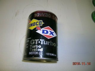 Sunoco Dx Gt Turbo Quart Motor Oil Can