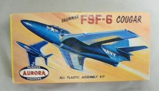 Aurora Grumman F9f - 6 Cougar Plastic Airplane Kit Box Only