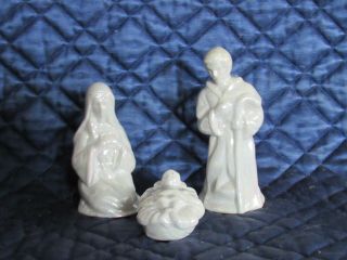 Porcelain Nativity Scene Baby Jesus,  Mary,  Joseph