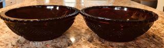 Avon Cape Cod Ruby Red Collection—2 Serving Bowls 8”—a $48 Value