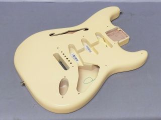 2018 Fender Usa Eric Johnson Thinline Strat Body Vintage White Electric Guitar