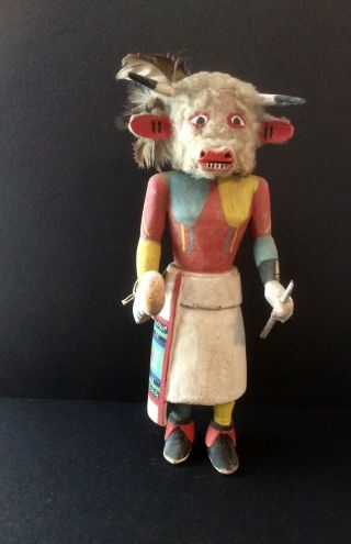 Quirky Vintage Hopi Wakas Kachina Doll by Well - Known Carver Emil Pooley 2