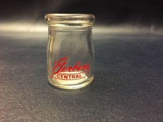 4 Gerber ' s Central Dairy Cream Creamer Milk Bottles 1960 ' s? 2