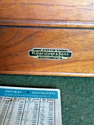 Vintage H Gerstner & Sons 042 Oak 11 Drawer Tool Chest/Box Excel As Found Cond 2