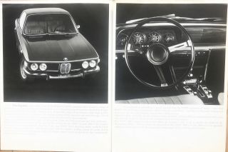 1970 Fold - Out Brochure For The Bmw 2800 Coupes,  Automobilia Interest