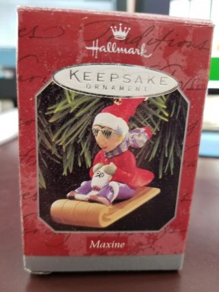 Hallmark Keepsake Ornament - 1998 Maxine Sledding