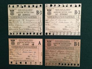 Vintage Ww Ii Gasoline Ration Card Office Of Price Administration