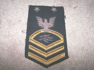 Post Wwii Us Navy,  Master Chief Petty Officer,  Radioman,  Blue,  Bullion
