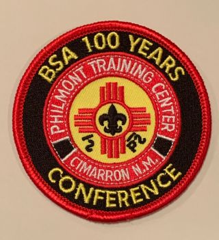 Bsa 100 Years Conference Philmont Training Center Rare Round Patch